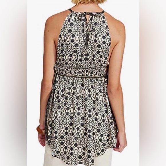 Free People Mid Summers Day Open Tie Side Sleeveless Tunic Top Size Medium - Picture 4 of 7